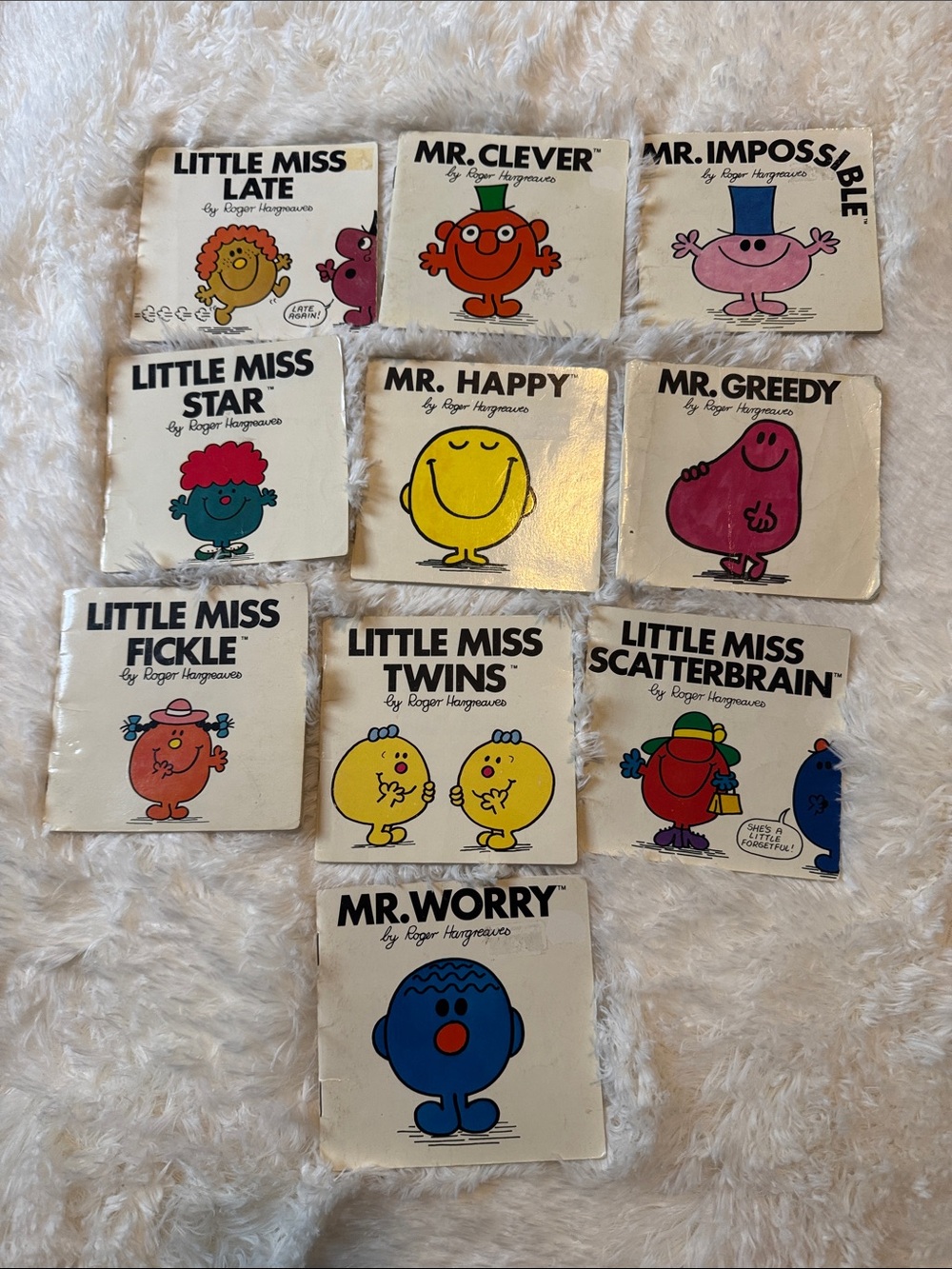 Lot of 10 Vintage Little Miss and Mr Books
